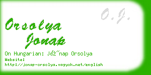 orsolya jonap business card